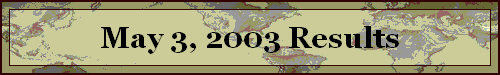 May 3, 2003 Results